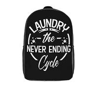 Casual Sports Bag Never Ending Circle Laundry Rucksack Lightweight Students Bookbag for Travel, Work, Camping, 42X32X14Cm