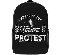 Casual Sports Bag Support Farming Protest School Backpack Polyester Knapsack for Work, Hiking, Camping, 42X32X14Cm