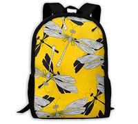 Casual Sports Bags Dragonfly Odonata Orange Students Knapsack Resistant Book Bag for Hiking, Camping, Work, 42X32X14Cm