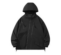 casual sports jackets for men uk Mens Casual Jacket Outdoor Mountain System Rushing Men And Women Models Loose Large Size Windproof Mountaineering Clothing British Coat (L)