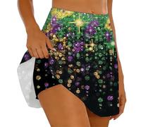 Casual Sports Sequin Skirt with Double Thick Sequins Printed and Elastic Waist Ideal for Festivals and Dance Perfect for Festivals and Dance