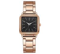 Casual Steel Luminous Watch Fashion Ladies Quartz Band Chronograph Women's Watch Wrist Watch Men (Black, One Size)
