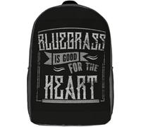 Casual Students Bookbag Bluegrass Music Fans Travel Bag Spacious Rucksack for Hiking, Camping, Work, 42X32X14Cm