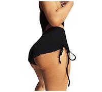 Casual Summer Shorts Pants for Women Girl 2024 Drawstring Summer Fashion Shorts Printed Side Casual Women's Pants Sexy Pants Fashion Soild Color Pants Cop Costume Women Shorts (Black, M)