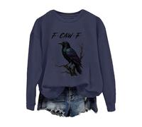 Casual Sweatshirt For Women Ladies Crew Neck Jumpers Long Sleeve Crew Neck Pullover Fleece Jumper Fluffy Pullover Teddy Long Sleeve Stand Collar Cozy Coat Tops Loose Sweater Outwear Coat Dark Blue
