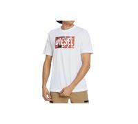 Casual T-Shirt 100% Cotton- male- Diesel- T-Shirts- White- M- Tops M
