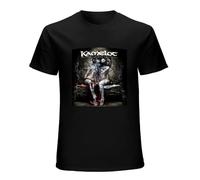 Casual T-Shirt Bloodhoof Kamelot Style Melodic Metal Black Cotton Black XL
