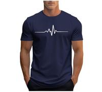 Casual T-Shirt for Men UK Sale Clearance, Printed T Shirts Short Sleeve Tshirt Round Neck Blouse, Muscle Fit Shirt Breathable Basic Tees Regular Fitted Pullover Outdoor Street Daily Sports Tops