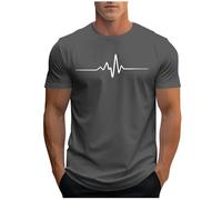 Casual T-Shirt for Men UK Sale Clearance, Printed T Shirts Short Sleeve Tshirt Round Neck Blouse, Muscle Fit Shirt Breathable Basic Tees Regular Fitted Pullover Outdoor Street Daily Sports Tops