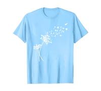 Casual T Shirt for Women Girl 2024 Fashion Top Women's Cute Round Neck Sunflower Wildflower Flower Lovers Graphic Casual Printed Tee Tops Shirt Shirts for Women (Light Blue, XL)