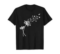 Casual T Shirt for Women Girl 2024 Fashion Top Women's Cute Round Neck Sunflower Wildflower Flower Lovers Graphic Casual Printed Tee Tops Shirt Shirts for Women (Black, L)