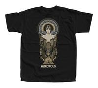 Casual T-Shirt Metropolis V6, Movie Poster, 1927, Fritz Lang, Black 3XL