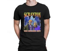 Casual Tee Clothes Scranton The Electric City Graphic Mens Tshirt Vintage Retro Creative Tops Black XL