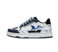 Casual Trainers for Men UK Wide Fit, Quality Sneakers for Men, Lace Up Platform Sneakers Slip On Sneaker with Anti Slip Soles Lightweight Walking Shoes with Thick Soles Athletic Running Shoes Blue