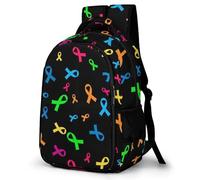 Casual Travel Laptop Backpack Cancer Awareness Ribbon, Lightweight Anti The