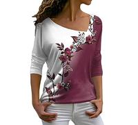 Casual Valentine's Day Blouses Tops Casual for Women Graphic Love Heart Print Summer Rose T Shirts Long Sleeve Sweet Heart Summer 2024 Trendy with Hearts Tunic Vintage Tee Shirts Y2K