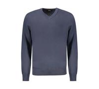 Casual VNeck Cotton Jumper - male - Boss - V-neck Knitwear - Blue - S - Knitwear S