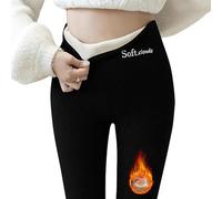 Casual Warm Winter Solid Pants Soft Clouds Fleece Leggings Lambskin Winter Leggings for Women (Black,XL)