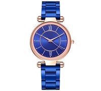 Casual Watch Stainless Strap Analog Wrist Watch Ladies Women's Watch Analog Watch (Blue, One Size)