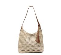 Casual Weave Tote Bags Large Capacity Versatile Tote Handbag Solid Color Trendy Summer Beach Bags Travel Vacation Handbag