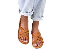 CLSQLXYJZC Casual Wedge Clip Toe Sandals, Breathable Platform Sole Ladies Casual Soft Big Toe Foot Correction Sandal, for Orthopedic Bunion Corrector Summer Sandals (Color : Brown, Size : 5 UK)