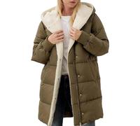 Casual Womens Fall Coats Jackets Petite Winter Coats for Women UK Fleece Lined Down Jacket Padded Puffer Hooded Trench Zip up Coat Ladies Quilted Jackets Casual Warm Womens Fleece