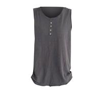 Casual Y2K Slim Fit Basic Tee for Women 's Solid Color Undershirt Female Spring And Summer New Loose Thin Retro Sleeveless Tops Versatile Outwear Bottoming Shirt Crop Top Club Streetwear (Grey, XL)