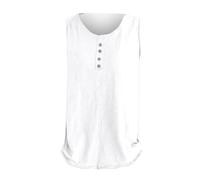 Casual Y2K Slim Fit Basic Tee for Women 's Solid Color Undershirt Female Spring And Summer New Loose Thin Retro Sleeveless Tops Versatile Outwear Bottoming Shirt Crop Top Club Streetwear (White, L)