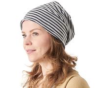Casualbox | Slouch Beanie Soft Chemo Hat Slouchy Cap with Organic Cotton G Border White