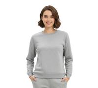 CASUALKING Women’s Casual Sweatshirt Jumper - Oversized Long Sleeve Pullover Top - Soft Fleece Crew Neck Jumper in Beige Black Grey Dove Grey Fuchsia Pink (UK, Alpha, M, Regular, Regular, Grey)