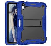 CasurvivePro Case for Amazon fire HD 8 2022 8 inch Cover with Built-in Stand for Heavy Duty Military Grade Shockproof Hard Hybrid (Black+Blue)