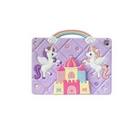 CasurvivePro Compatible with iPad Air 1/iPad 5 9.7 2017/iPad Air 2/iPad 6 9.7 2018/iPad Pro 9.7 2016 Gen Kids Tablet Case, Unicorn Castle Gifts for Girls Toys with Handle Stand & Shoulder Strap