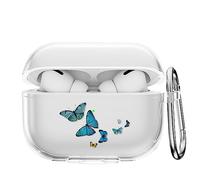 CasurvivePro Headphones Cases for AirPods Pro 2 Case Cover, with Carabiner Transparent TPU Cases Covers with Cute Pattern Apple AirPods Pro (2nd generation) Charging Case Cases 2nd Gen