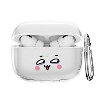 CasurvivePro Headphones Cases for AirPods Pro 2 Case Cover, with Carabiner Transparent TPU Cases Covers with Cute Pattern Apple AirPods Pro (2nd generation) Charging Case Cases 2nd Gen