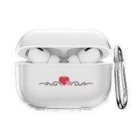 CasurvivePro Headphones Cases for AirPods Pro 2 Case Cover, with Carabiner Transparent TPU Cases Covers with Cute Pattern Apple AirPods Pro (2nd generation) Charging Case Cases 2nd Gen