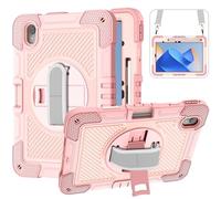 CasurvivePro Rugged Shockproof Tablet Case Compatible with Huawei MatePad 11.5/11.5 S/11.5 air 11 inch, Hand Strap Shoulder Strap & Pencil Holder, Protective Cover for Kids/Adults Rose Gold
