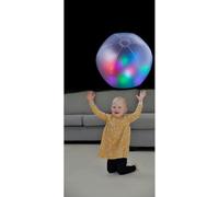 CASVO Giant Light Up Sensory Ball 45cm with 8 LED Lights Large See Through Inflatable Sensory Toy Ball Kids Autism Sensory Play Flashing Bouncy Ball for Indoor Outdoor Fun Stress Relief XMAS Gift