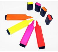 CASVO Stationery Store Neon Highlighters 4 Pack Bright Fluorescent Chisel Tip Marker Pens, Smudge-Resistant Quick Dry Ink, Assorted Colors for School, Office, Study & Bible Journaling