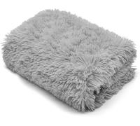 CASVO Ultra Soft Cuddles Throws Hug & Snug Blanket Long Pile Fluffy Fleece Sherpa Throw Plush Blanket for Sofa Bed & Travel Warm Lightweight Multipurpose Large Blanket Double-150x200cm (Silver)