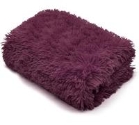 CASVO Ultra Soft Cuddles Throws Hug & Snug Blanket Long Pile Fluffy Fleece Sherpa Throw Plush Blanket for Sofa Bed & Travel Warm Lightweight Multipurpose Large Blanket Double-150x200cm (Plum)