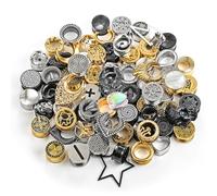 Casvort 10 PCS Hypoallergenic 316L Surgical Stainless Steel Random Colors Ear Tunnels Gauges for Stretched Lobe Plugs Body Piercing Lucky Bag 5 Pairs Total 1/2 inch