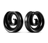 Casvort 2 PCS Hypoallergenic 316 Surgical Stainless Steel 0G-1" Cute Spiral Ear Tunnels,Comfy Daily Ear Plugs for Stretched Lobe,Chic Stretching Jewelry for Women Men, 10mm (00G), no gemstone