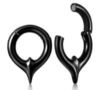 Casvort 2PCS Hypoallergenic Black Covenant Ear Weights 316 Stainless Steel Ear Hangers Timeless Plugs for Stretched Lobe in 2g Fashion Piercing Body Jewelry