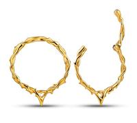 Casvort 2PCS Hypoallergenic Tides and Waves Floral Ear Weights 316 Stainless Steel Ear Hangers Gauges Plugs for Stretched Lobe Fashion Piercing Body Jewelry, no gemstone