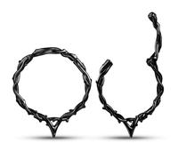 Casvort 2PCS Hypoallergenic Tides and Waves Floral Ear Weights 316 Stainless Steel Ear Hangers Gauges Plugs for Stretched Lobe Fashion Piercing Body Jewelry, no gemstone