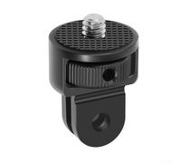 Caswynlife 1/4"-20 Action Camera Tripod Mount Adapter, Aluminium Alloy 360° Rotating Screw for Insta360 Go 3/RS, Hero 13/12/11, Action & Standard Thread Cameras - Black(Black)