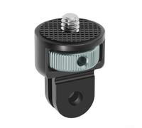 Caswynlife 1/4"-20 Action Camera Tripod Mount Adapter, Aluminium Alloy 360° Rotating Screw for Insta360 Go 3/RS, Hero 13/12/11, Action & Standard Thread Cameras - Black(Black-Grey)