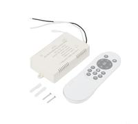 Caswynlife 24V Fan Light Remote Control Kit DC Frequency Conversion Controller Stepless Dimming, For Ceiling Fans LED Lights White Receiver Unit(A)
