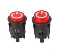 Caswynlife 2Pcs Children Electric Car Power Switch, One-Button Start Ride-On Car Replacement Part, 16A 125V ABS Button Switch For Kids Toy Vehicle Accessories