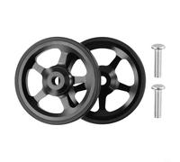 Caswynlife Aluminium Alloy Folding Bike Easy Wheels 60mm, With Built-in Bearings, For Brompton, For 3Sixty Smooth Low Friction Replacement(Black)
